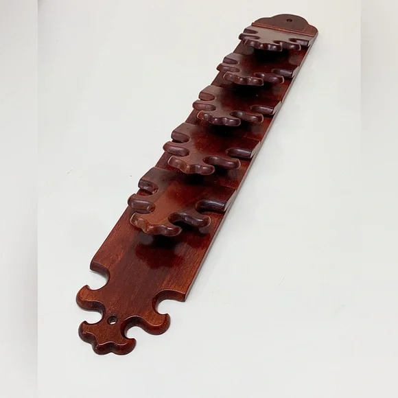 Mid Century Vintage Carl Forslund Solid Cherry Wood Wall Mounting Mail Holder